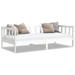 Vidaxl Day Bed Without Mattress White Solid Wood Pine 90X200Cm Day Beds - thumbnail 2
