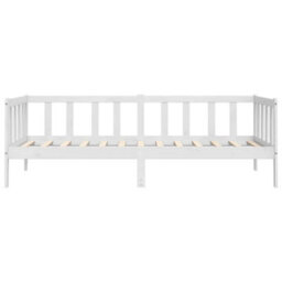 Vidaxl Day Bed Without Mattress White Solid Wood Pine 90X200Cm Day Beds - thumbnail 5