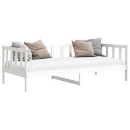 Vidaxl Day Bed Without Mattress White Solid Wood Pine 90X200Cm Day Beds - thumbnail 4