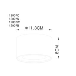 Luminosa Lighting Luminosa Serena Surface Mounted Downlight Matt Black Clear Glass Shade Led 3000K - thumbnail 5