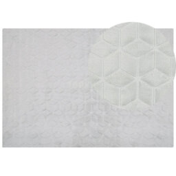 Beliani Faux Fur Rug Thatta Light Grey 160 X 230 Cm - thumbnail 1