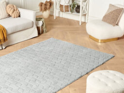 Beliani Faux Fur Rug Thatta Light Grey 160 X 230 Cm - thumbnail 2