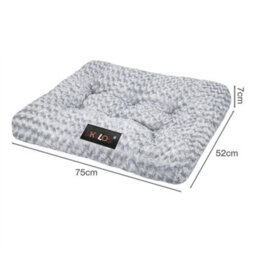 Skylos Large Dog Bed Plush Soft Rose Velvet Non-Slip Pet Crate Keneel Mat - thumbnail 4