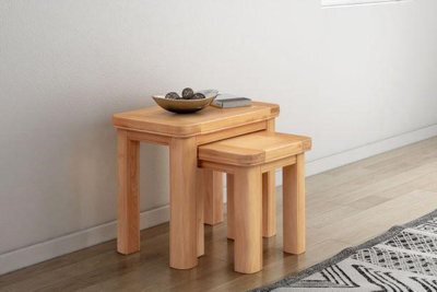 Buttercup Farm Bologna Nest Of Tables - L38 X W58 X H50 Cm - Oak - image 1