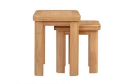 Buttercup Farm Bologna Nest Of Tables - L38 X W58 X H50 Cm - Oak - thumbnail 4