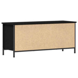 Berkfield Black Oak Tv Stand Black Oak Particle Board, Metal 102 X 35 X 45 Cm - thumbnail 8