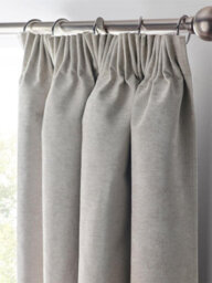 Luxury Living Chenille Blackout Pencil Pleat Taped Top Curtains Silver - thumbnail 2