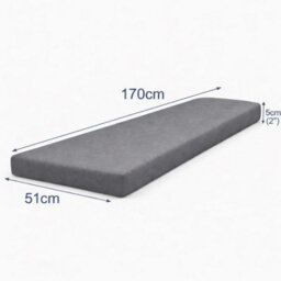House Of Home Outdoor Bench Cushion Dark Grey 4 Seater 170Cm - thumbnail 2