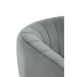 Orsina Stylish Grey Velvet Chair With Gold Finish Legs, Back & Armrest Dining Chair, Easy To Clean Armchair - thumbnail 8
