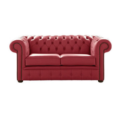 Chesterfield 2 Seater Shelly West Leather Sofa Settee Bespoke In Classic Style - image 1