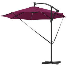 Berkfield Cantilever Banana Parasol Bordeaux Red 294 X 294 X 248 Cm - thumbnail 7