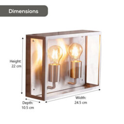 BillyOh Biard Valbo Stainless Steel Outdoor Twin Light - thumbnail 3
