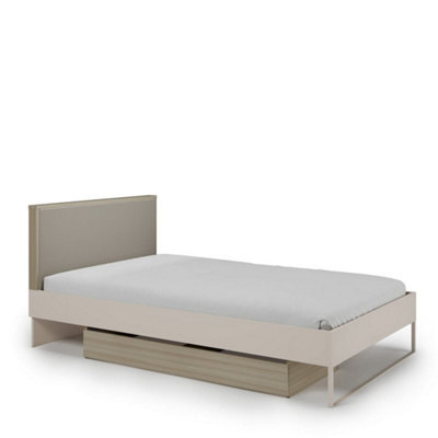Arte Charlie Ch-25 Ottoman Bed Eu Small Double In Cashmere - Compact Lift-Up Storage For Smaller Spaces - image 1