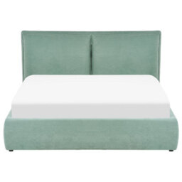 Beliani Ottoman Bed Velvet Bajonna 160 X 200 Cm (Eu King Size) Mint Green - thumbnail 5