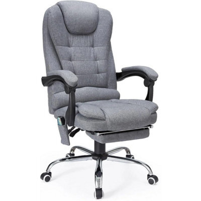 Grey With Footrest Ergonomic Swivel High Back Office Chair Computer Chair W/ Footrest Gaming Chair - image 1