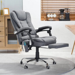 Grey With Footrest Ergonomic Swivel High Back Office Chair Computer Chair W/ Footrest Gaming Chair - thumbnail 5