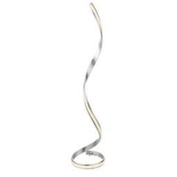 Luminosa Lighting Luminosa Aria Integrated Led Floor Lamp Silver Leaf, White Acrylic - thumbnail 1