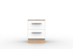 Trent 6 Drawer Wide Chest In White & Bardolino Oak (Ready Assembled) - thumbnail 6
