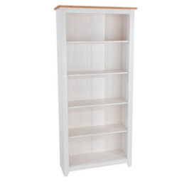 Tall Bookcase Display Storage Cabinet Living Room Bookshelf Wooden - thumbnail 1