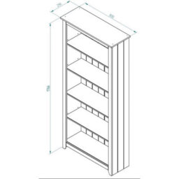 Tall Bookcase Display Storage Cabinet Living Room Bookshelf Wooden - thumbnail 2