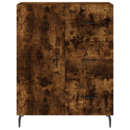 Berkfield Elegant Highboard Smoked Oak 69.5X34X180 Cm Engineered Wood - thumbnail 8