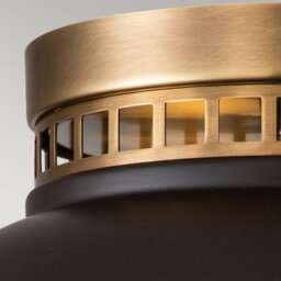 Luminosa Lighting Luminosa Amelia 2 Light Bowl Semi Flush Ceiling Light, Buckeye Bronze, Restoration Bronze - thumbnail 2