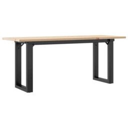 Walplus Coffee Table O-Frame 110X40X45 Cm Solid Wood Pine And Steel - thumbnail 2