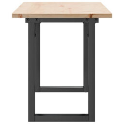 Walplus Coffee Table O-Frame 110X40X45 Cm Solid Wood Pine And Steel - thumbnail 5