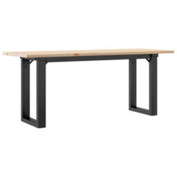 Walplus Coffee Table O-Frame 110X40X45 Cm Solid Wood Pine And Steel - thumbnail 6