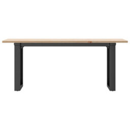 Walplus Coffee Table O-Frame 110X40X45 Cm Solid Wood Pine And Steel - thumbnail 4