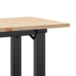 Walplus Coffee Table O-Frame 110X40X45 Cm Solid Wood Pine And Steel - thumbnail 7