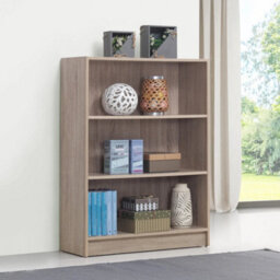 Bookcase Medium Narrow In Oak Modern Bookcase Storage Shelving For Home - thumbnail 1