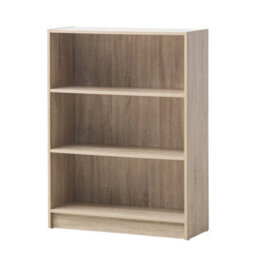 Bookcase Medium Narrow In Oak Modern Bookcase Storage Shelving For Home - thumbnail 3