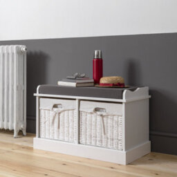 Nöa & Nani Noa & Nani Storage Bench With 2 Baskets In Classic White Stockholm - thumbnail 6