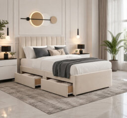Orthopaedic Divan Bed With Storage Drawers Cream - thumbnail 1