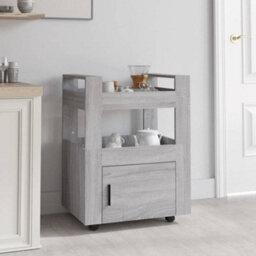 Vidaxl Kitchen Trolley Grey Sonoma 60X45X80 Cm Engineered Wood Kitchen Trolleys