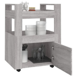 Vidaxl Kitchen Trolley Grey Sonoma 60X45X80 Cm Engineered Wood Kitchen Trolleys - thumbnail 4