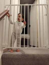 Safetots Eco Screw Fit Baby Gate, White, 90Cm - 100Cm, Stair Gate For Toddler And Baby, Screw Fit Safety Barrier - thumbnail 8