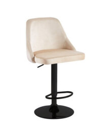 Hygrad Built to Survive Adjustable Breakfast Velvet Bar Stools Swivel Gas Lift Chair Kitchen Barstool Cafe Pub - thumbnail 1