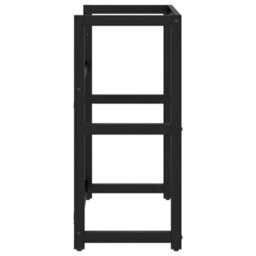 Berkfield Bathroom Washbasin Frame Black 59X38X83 Cm Iron - thumbnail 4