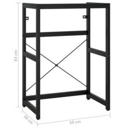 Berkfield Bathroom Washbasin Frame Black 59X38X83 Cm Iron - thumbnail 7