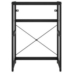 Berkfield Bathroom Washbasin Frame Black 59X38X83 Cm Iron - thumbnail 3