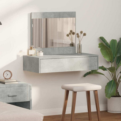Walplus Dressing Table With Drawer Grey 83 X 40 X 70 Cm Engineered Wood - image 1
