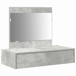 Walplus Dressing Table With Drawer Grey 83 X 40 X 70 Cm Engineered Wood - thumbnail 2