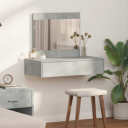 Walplus Dressing Table With Drawer Grey 83 X 40 X 70 Cm Engineered Wood - thumbnail 1