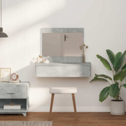 Walplus Dressing Table With Drawer Grey 83 X 40 X 70 Cm Engineered Wood - thumbnail 4
