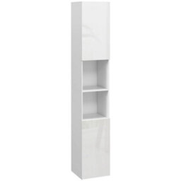 Kleankin High Gloss Bathroom Storage Cabinet With Adjustable Shelves White - thumbnail 2