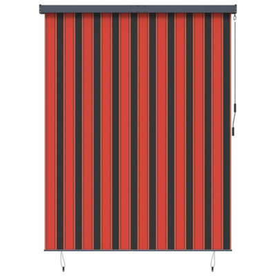 Berkfield Modern Outdoor Roller Blind Orange And Brown 200 X 250 Cm Fabric