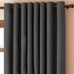 Ameha Plain Blackout Curtain 230Gsm Thick Thermal Insulated Ready Made Eyelet Dark Grey Curtains 46''x54'' Pair With 2X Tie Backs - thumbnail 7