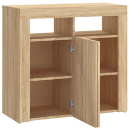 Vidaxl Sideboard With Led Lights Sonoma Oak 80X35X75 Cm - thumbnail 9